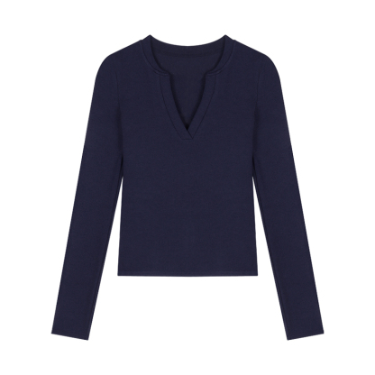 V-Neck Fitted Top | LUNMUL