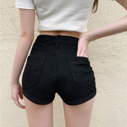 Low-Rise Denim Shorts