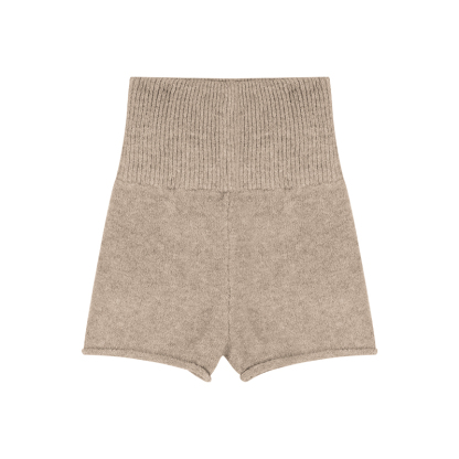 Off-Shoulder Sweater & Knit Shorts Set