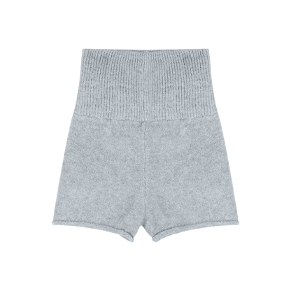 Off-Shoulder Sweater & Knit Shorts Set