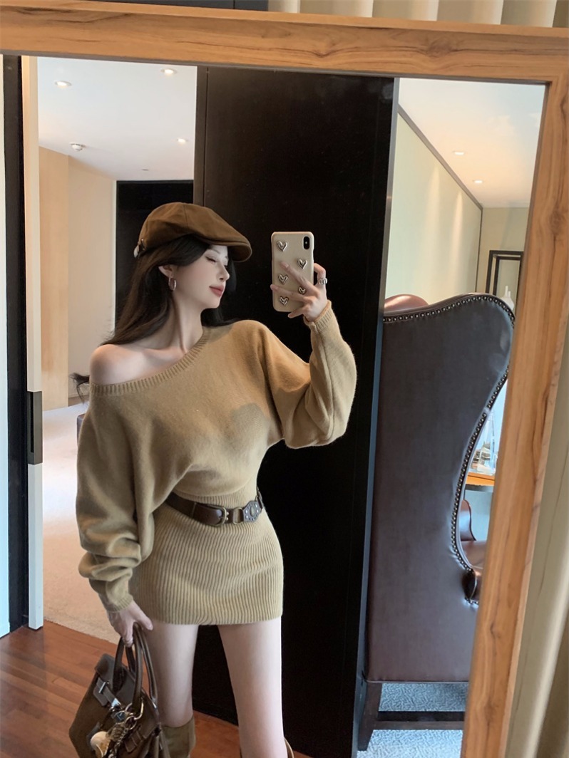 One-Shoulder Knit Dress