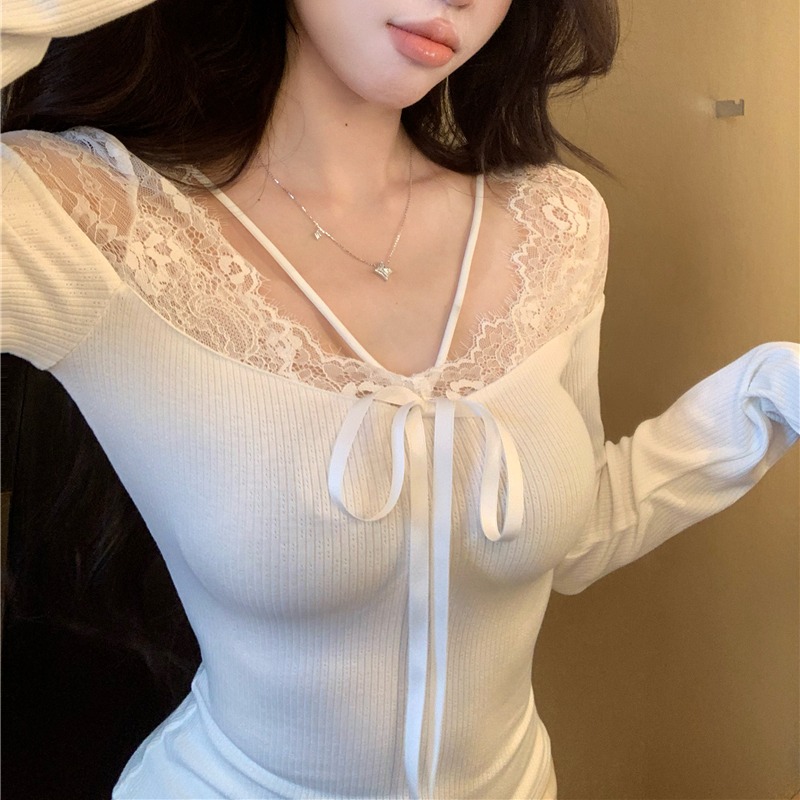 Lace-Up Long Sleeve Top