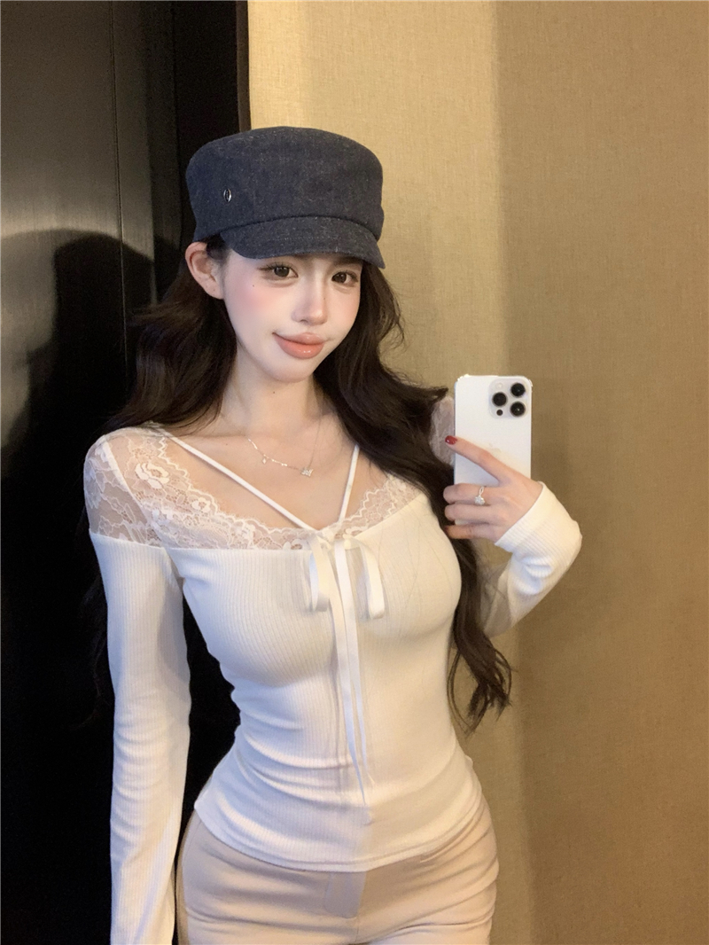 Lace-Up Long Sleeve Top