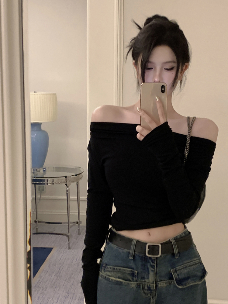 Off-Shoulder Long Sleeve Top