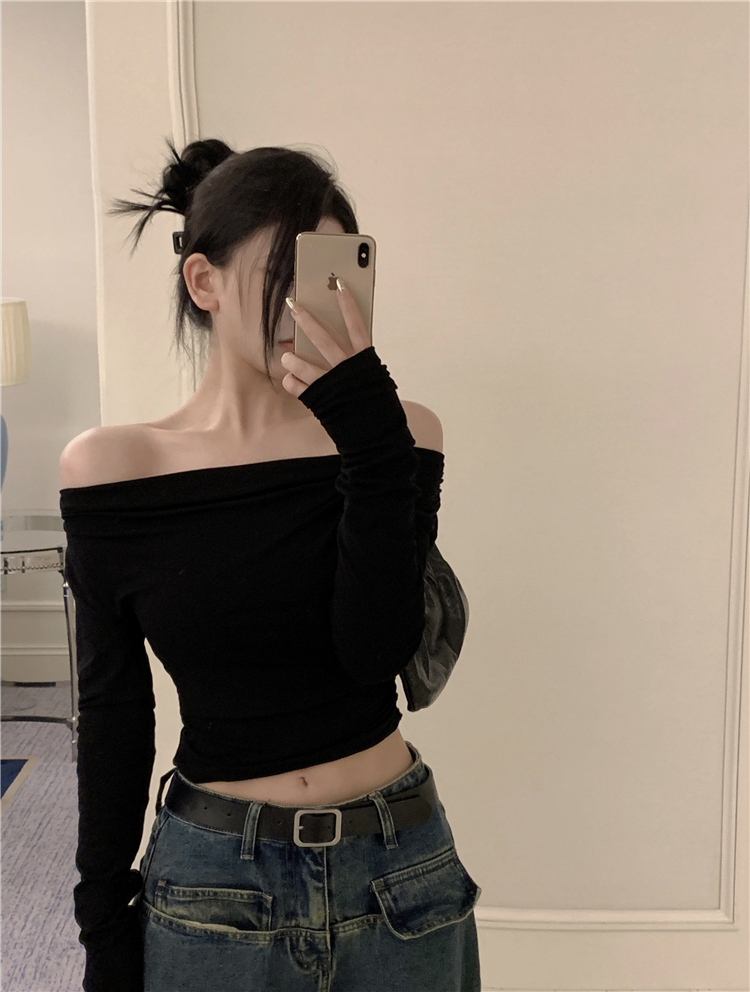 Off-Shoulder Long Sleeve Top