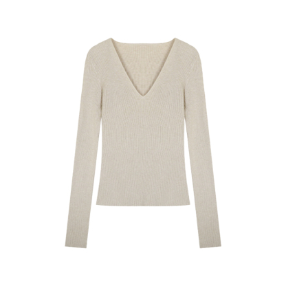 V-Neck Knit Sweater