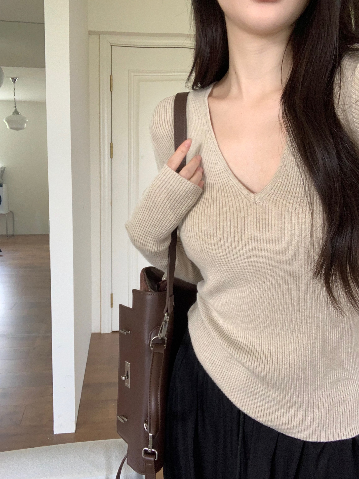 V-Neck Knit Sweater