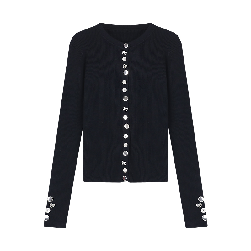 Embellished Button Cardigan | LUNMUL