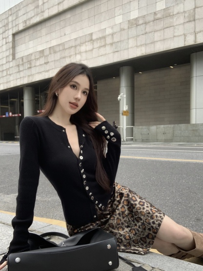 Embellished Button Cardigan