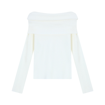 Chic Off-Shoulder Knit Sweater