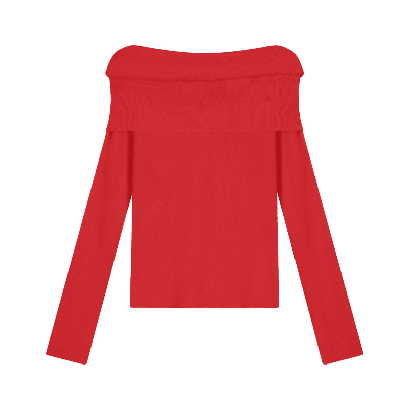 Chic Off-Shoulder Knit Sweater