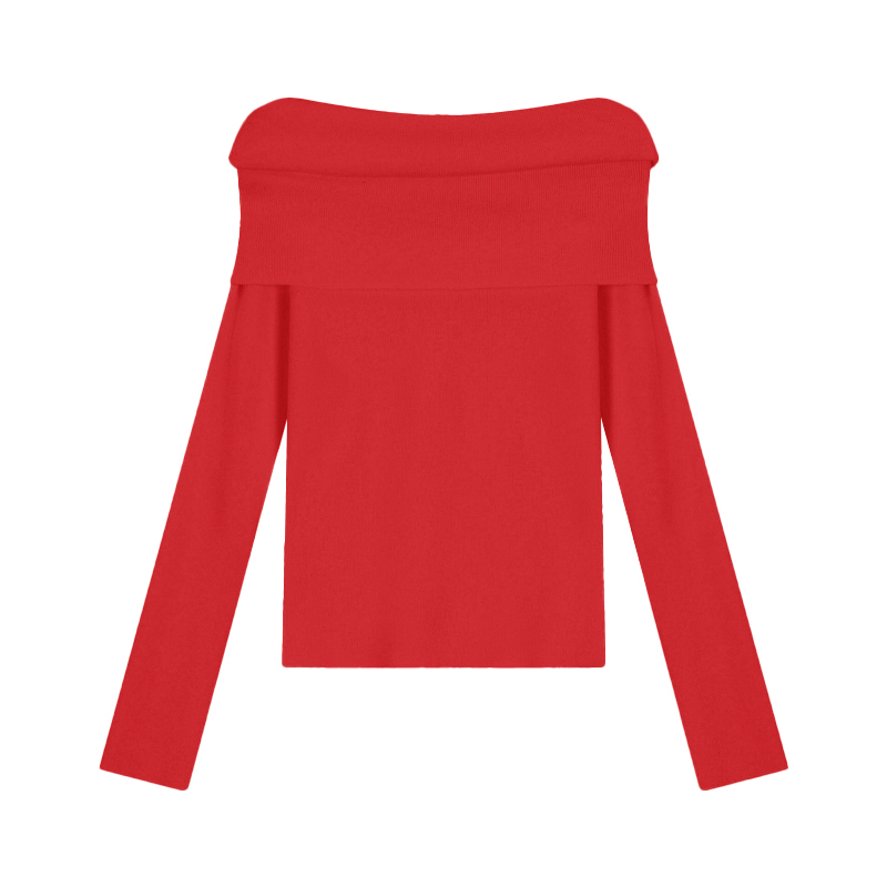 Chic Off-Shoulder Knit Sweater