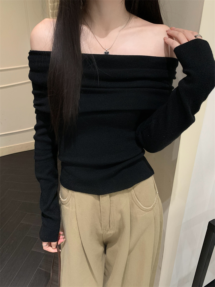Chic Off-Shoulder Knit Sweater