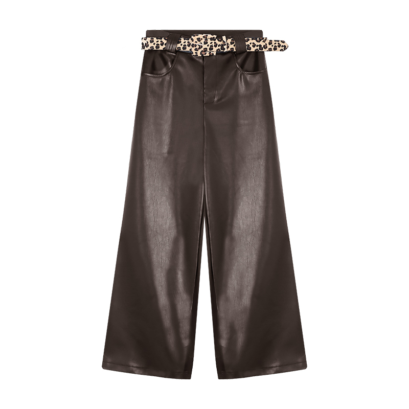High-Waist Faux Leather Pants | LUNMUL