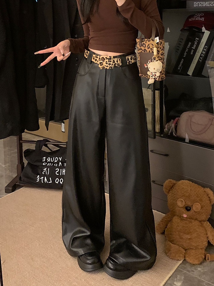 High-Waist Faux Leather Pants