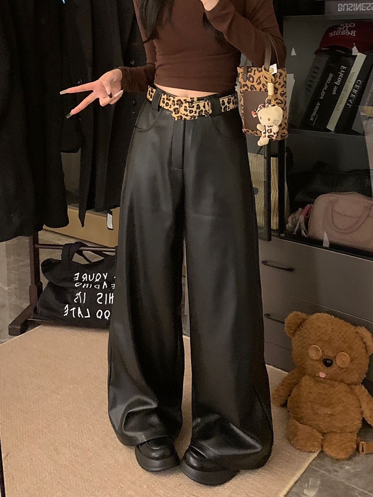 High-Waist Faux Leather Pants