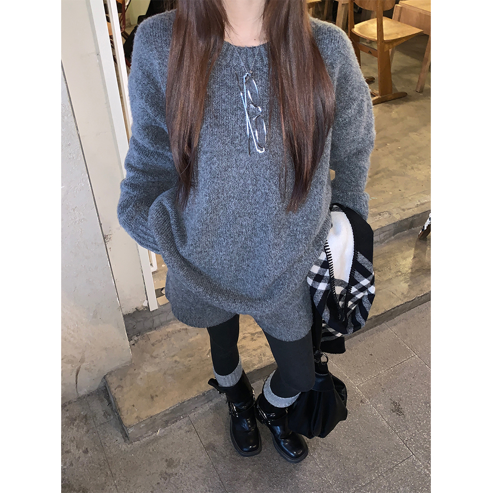 Oversized Knit Sweater & High-Waist Shorts Set