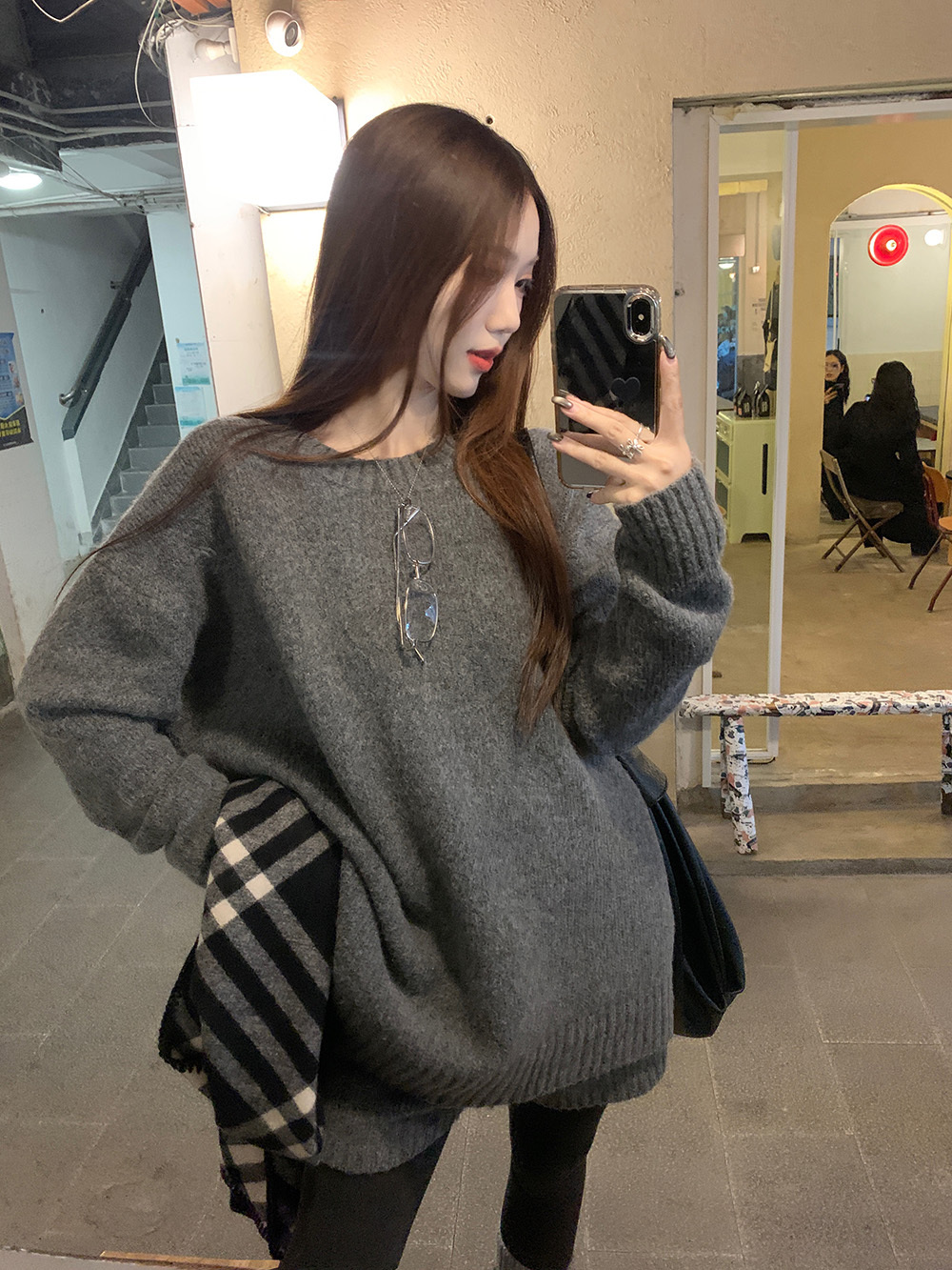 Oversized Knit Sweater & High-Waist Shorts Set