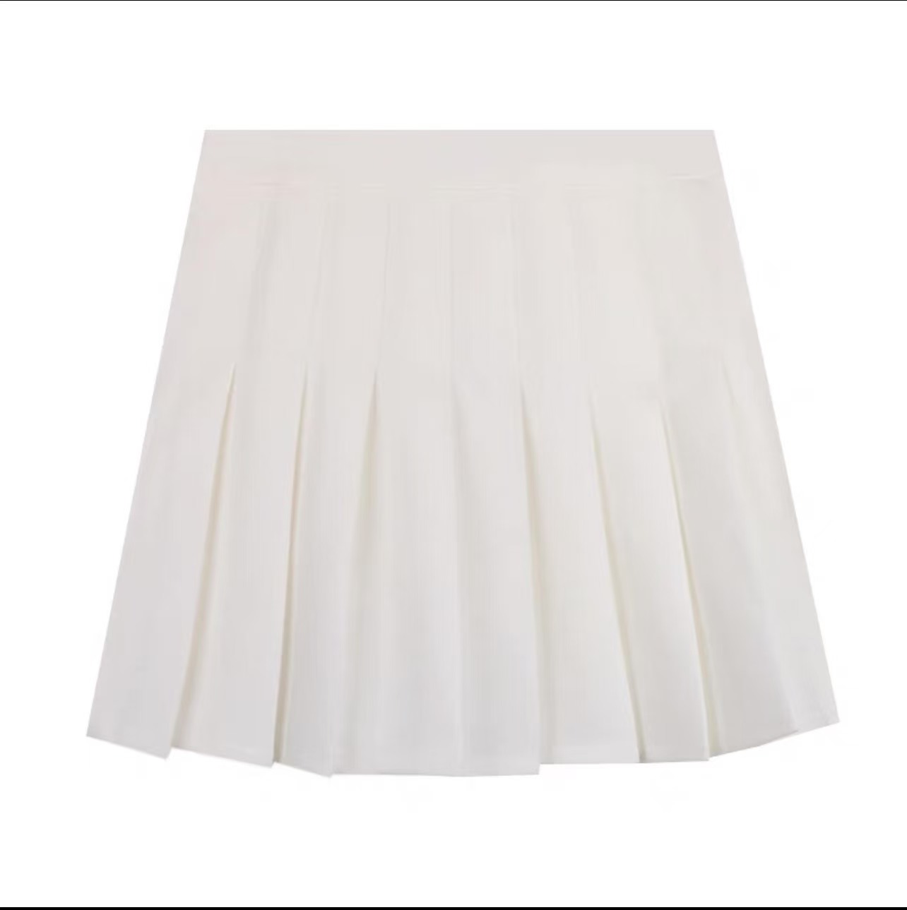 High-Waist Pleated A-Line Skirt