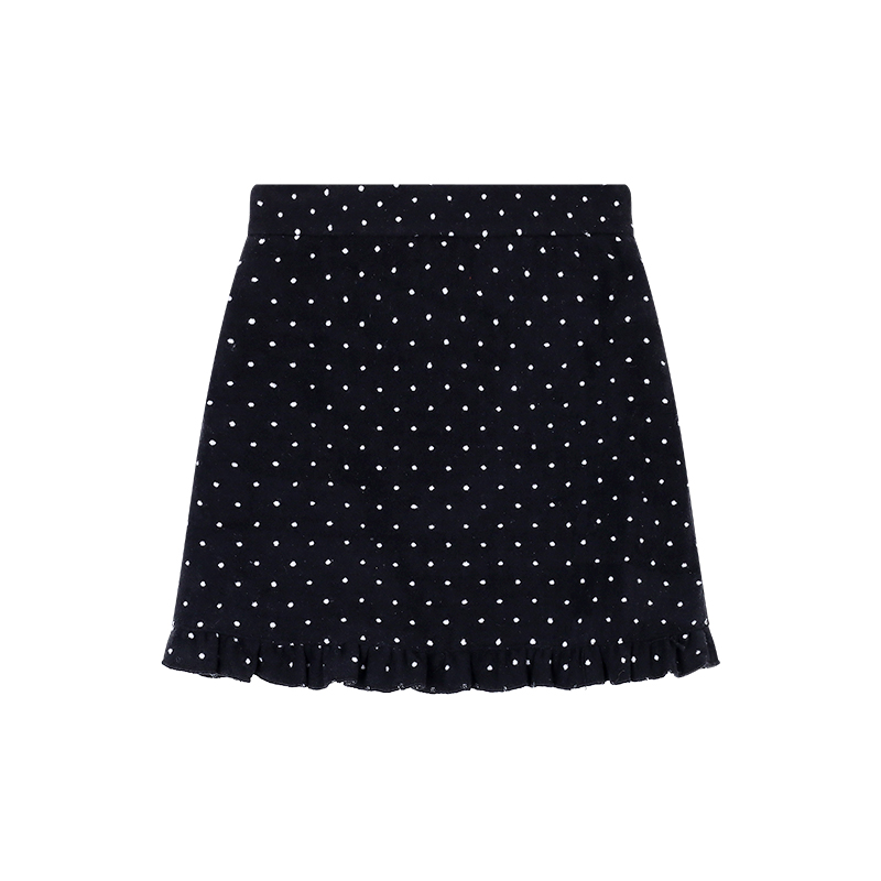 Polka Dot Wool Skirt