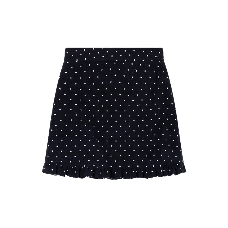 Polka Dot Wool Skirt
