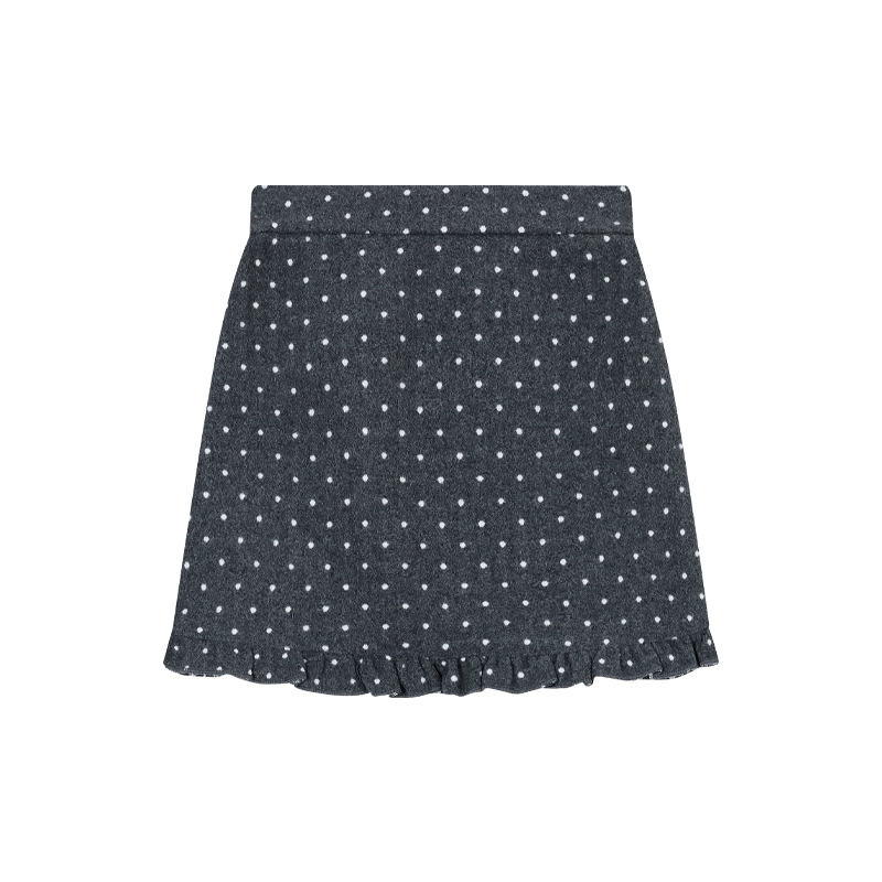 Polka Dot Wool Skirt | LUNMUL