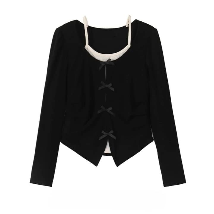 Ruffled Ribbed-Knit Top | LUNMUL