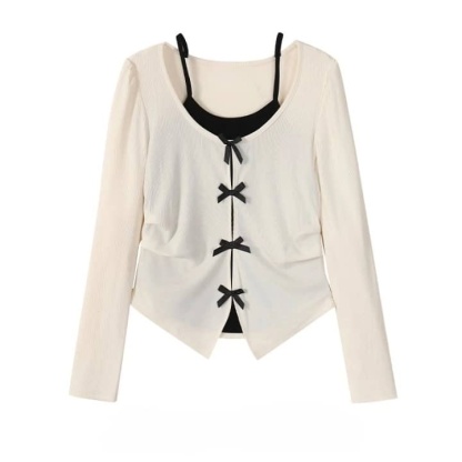 Ruffled Ribbed-Knit Top