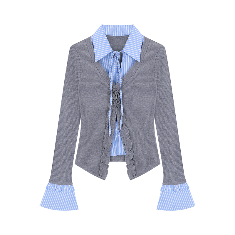 Knit Cardigan & Pleated Skirt Set