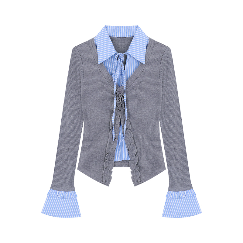 Knit Cardigan & Pleated Skirt Set | LUNMUL