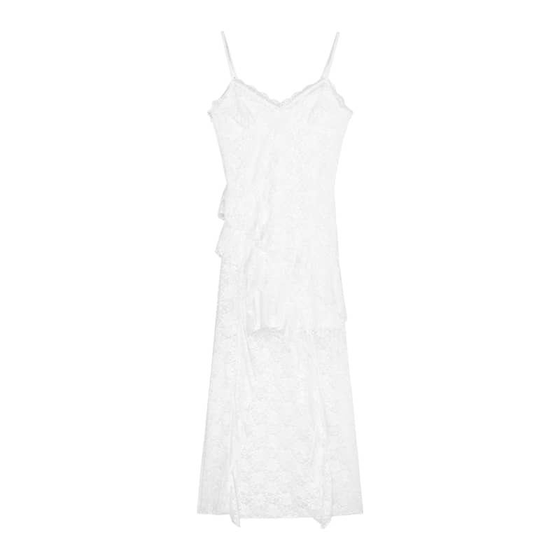 Lace V-Neck Slip Dress