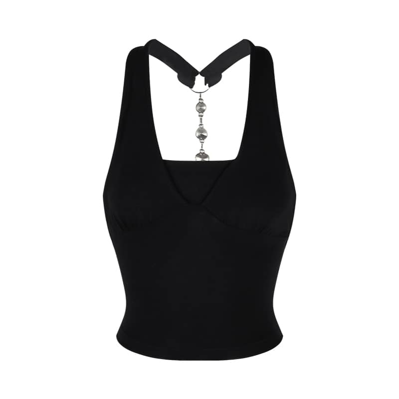 Backless Halter Neck Top | LUNMUL