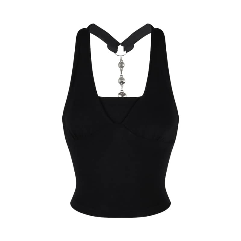 Backless Halter Neck Top | LUNMUL