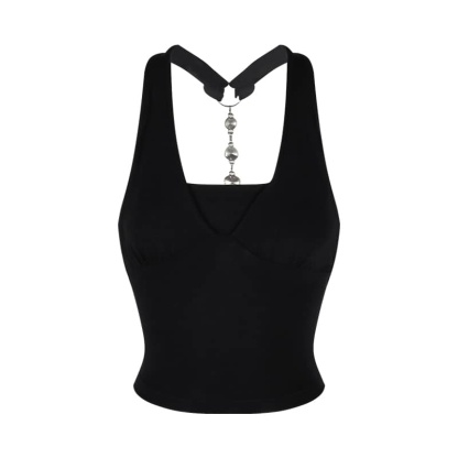 Backless Halter Neck Top | LUNMUL