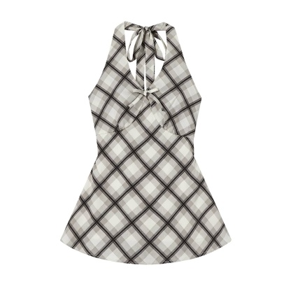 Floral Print Halter Neck Dress | LUNMUL