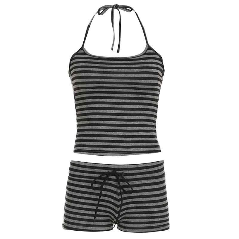 Striped Halter Lounge Set | LUNMUL