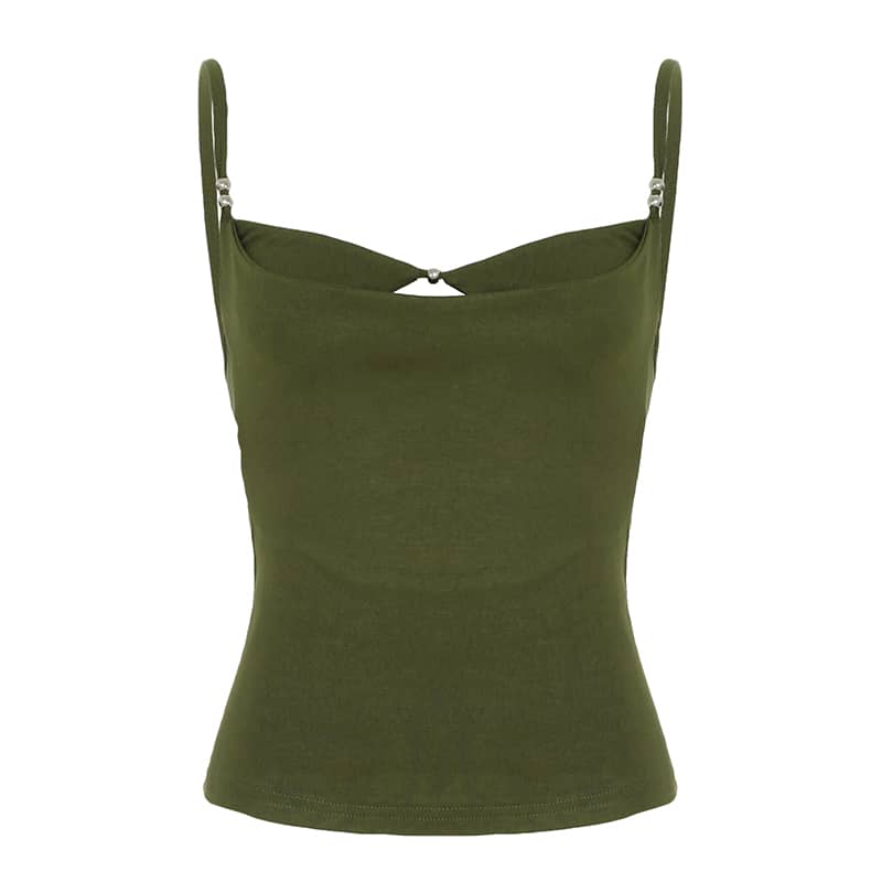 Cutout Beaded Camisole | LUNMUL