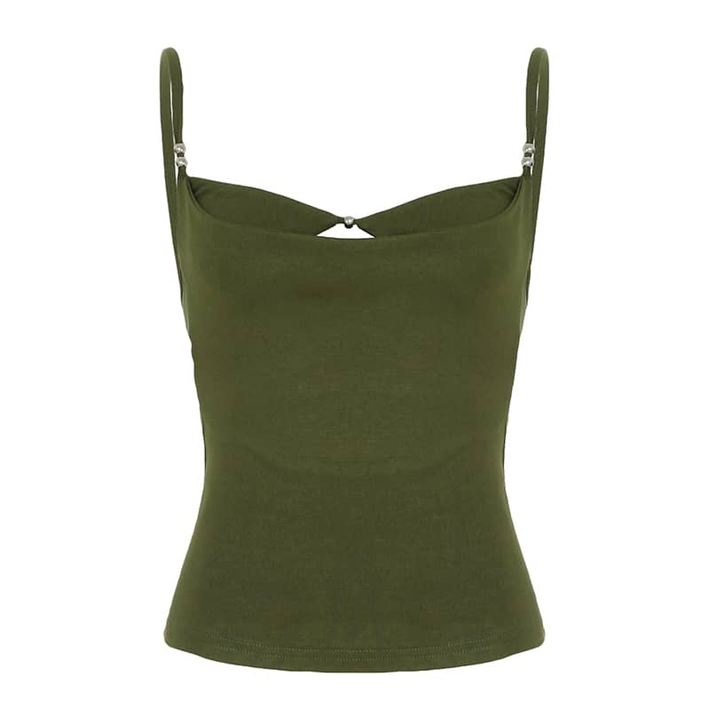 Cutout Beaded Camisole | LUNMUL