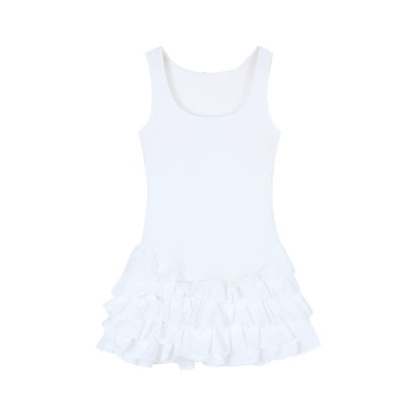 Sweet Ruffle Sleeveless Dress
