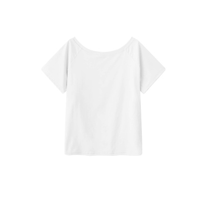 Off-Shoulder Cotton T-shirt | LUNMUL