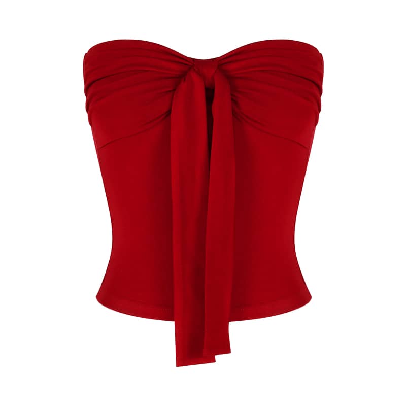 Bow-Tie Bustier Top | LUNMUL