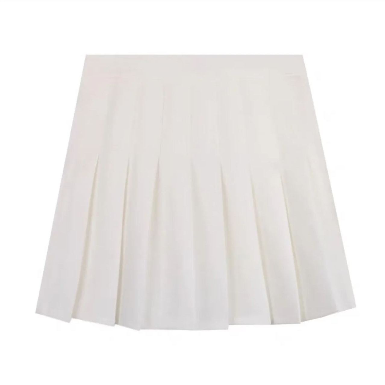 High-Waist Pleated A-Line Skirt