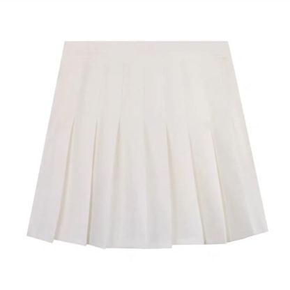 High-Waist Pleated A-Line Skirt