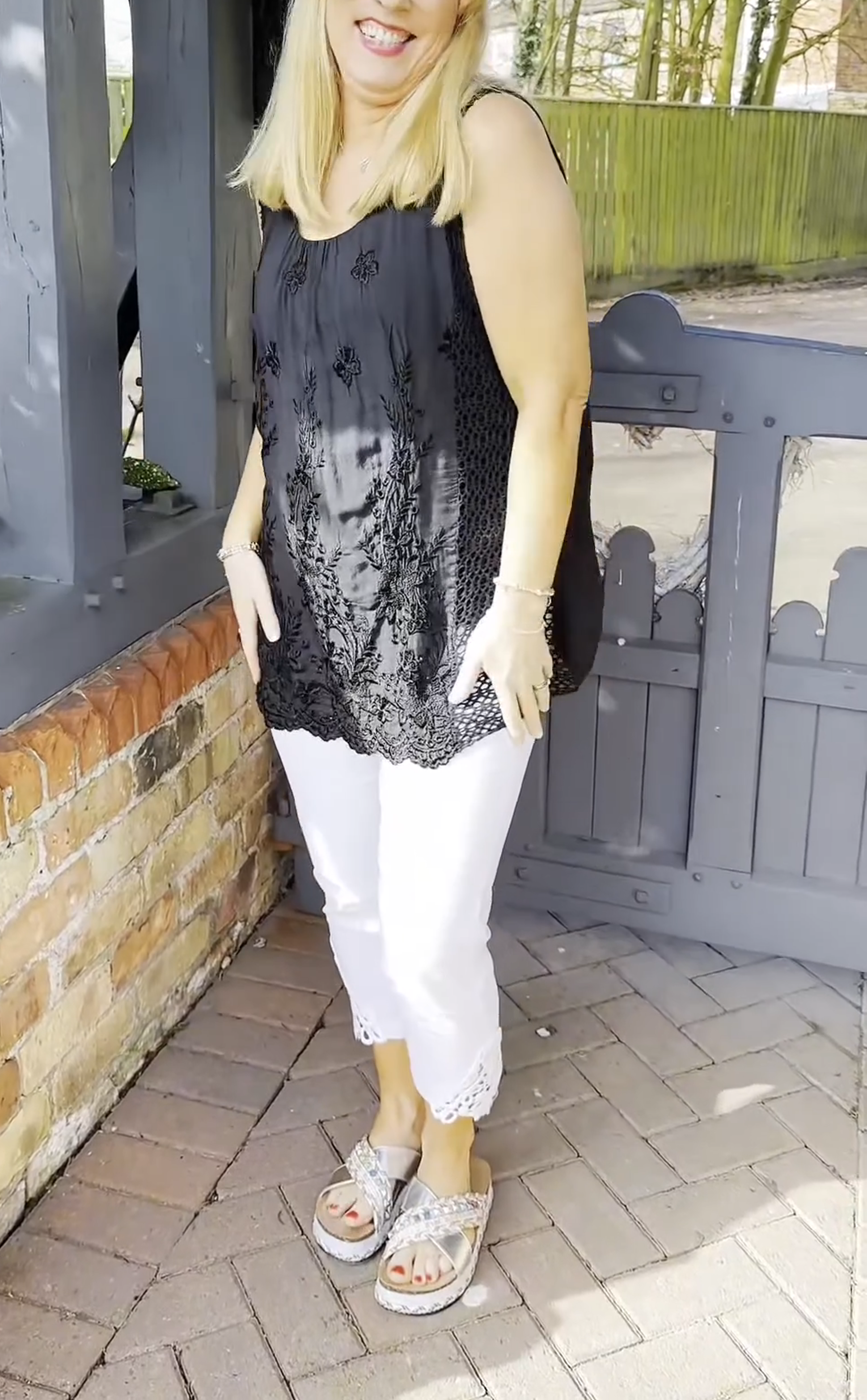 Skeleton Crochet Sleeveless Vest Top