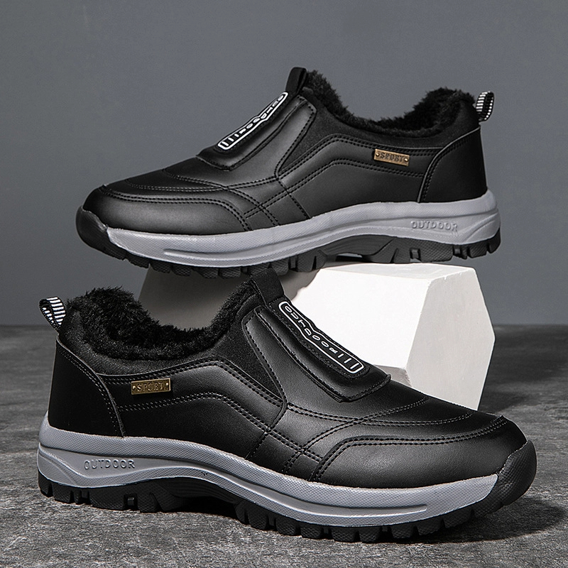 2026⏰Limited Time 60% OFF🛒 Men's Orthopedic Slip-On Winter Walking Shoes - Fleece-Lined, Waterproof & Anti-Slip Rubber Sole