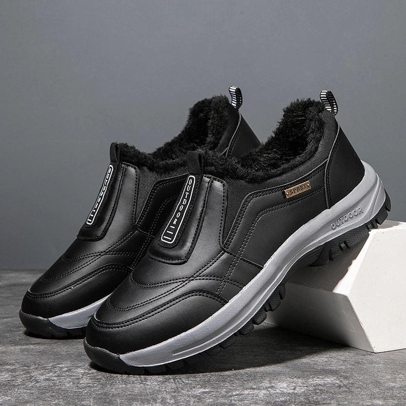 2026⏰Limited Time 60% OFF🛒 Men's Orthopedic Slip-On Winter Walking Shoes - Fleece-Lined, Waterproof & Anti-Slip Rubber Sole