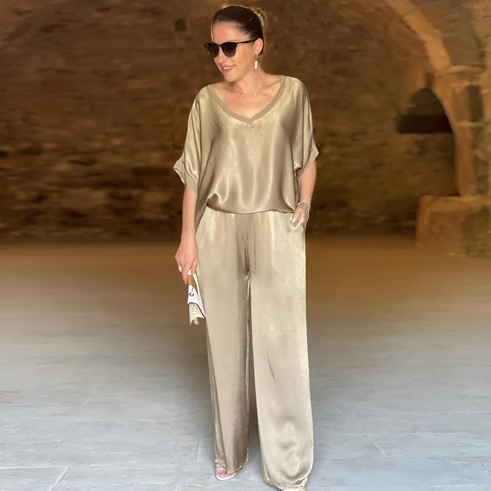 VIRGINIA™ | Elegant Satin Jumpsuit-50%OFF (🔥Same as in the video)