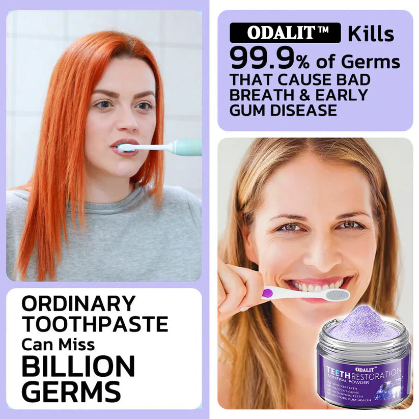 🎁Flash Sale - Don't Miss Out - ODALIT™ TeethRestoration Mineral Powder🦷(CDA recommended)👩‍⚕️(Treats periodontitis and mouth ulcers. prevents tooth loss. and repairs gum recession)