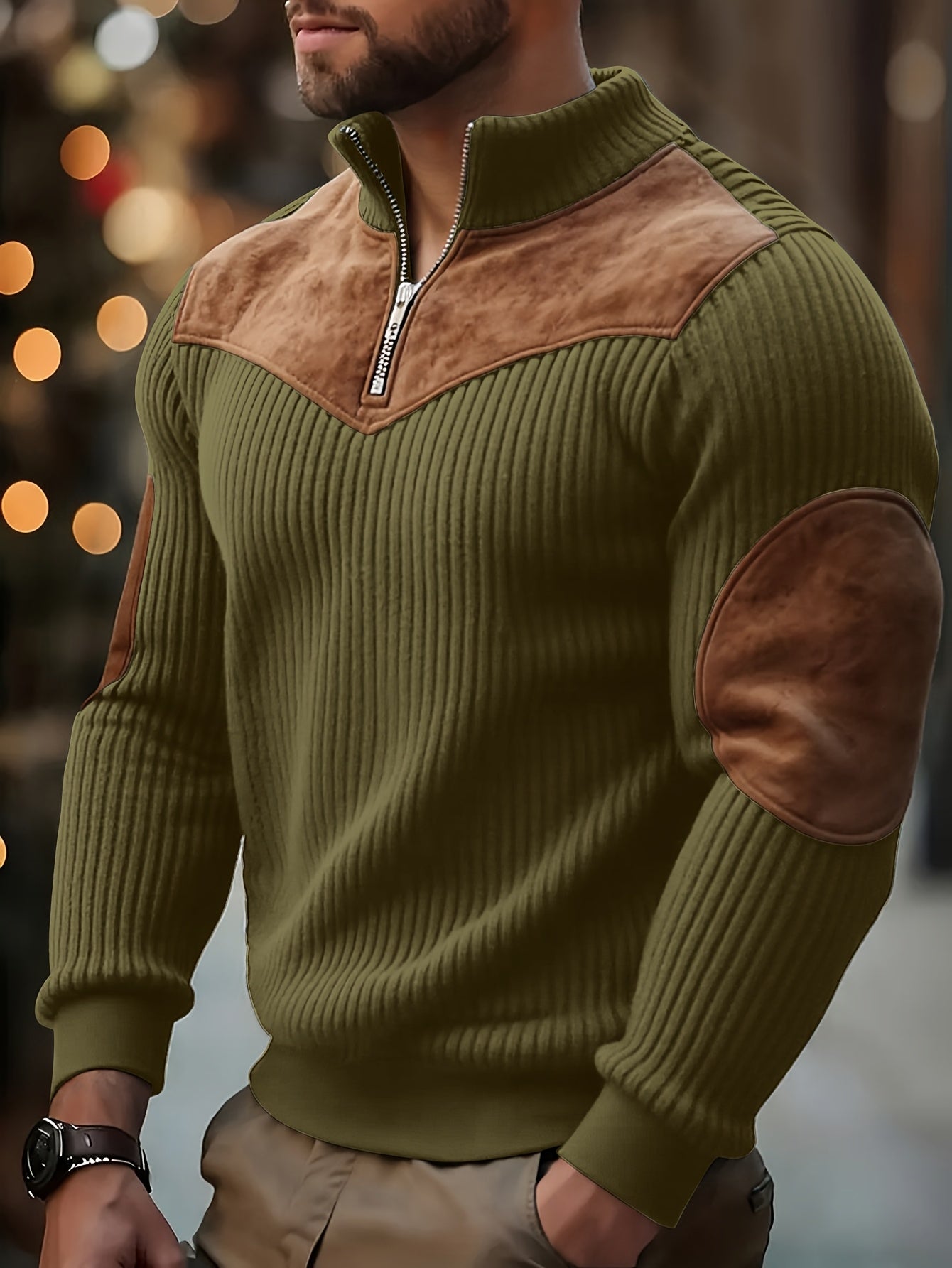 2025 Men's Best-Selling Casual Knit Half-Zip Sweater