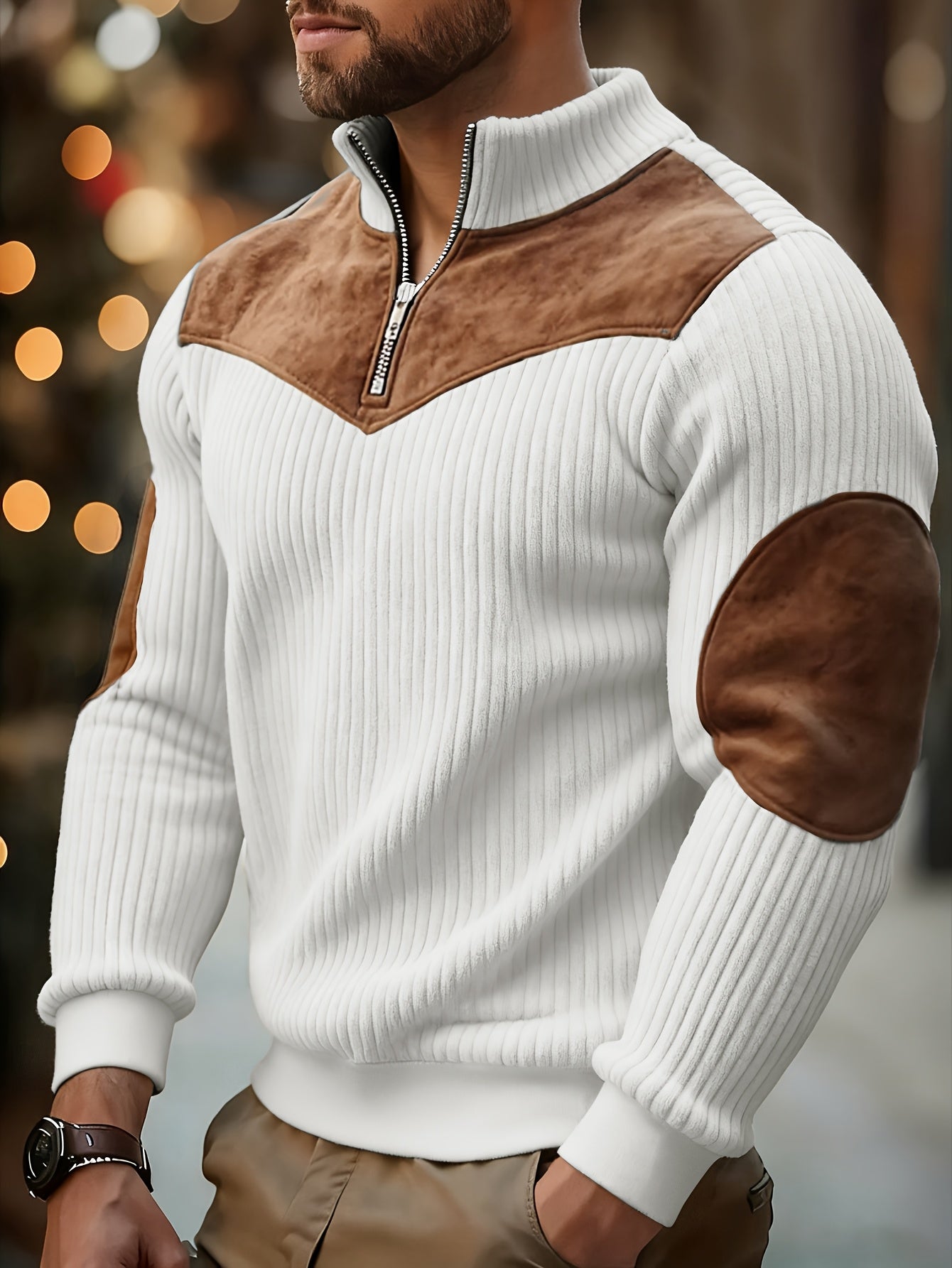 2025 Men's Best-Selling Casual Knit Half-Zip Sweater